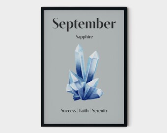 Birthstone Wall Art - Etsy