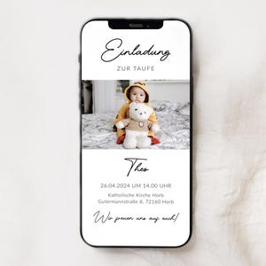 Personalizable digital invitation for communion or confirmation, eCard, individual text customization with photo, send digitally