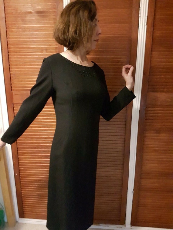 Vintage Black Dress, 1950's Cocktail Dress With So