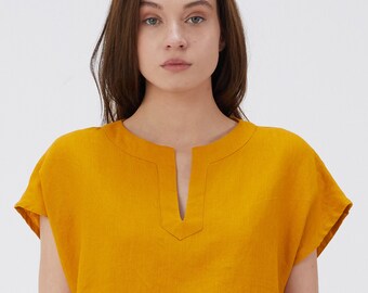 Etsy linen tops Clearance