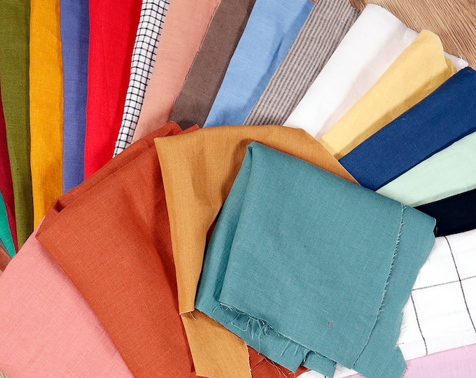 Linen Scrap Pack Assorted Remnants for Crafts and DIY Ready to Ship Etsy