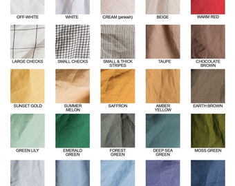 Linen Color Swatches - 41 Colors - Mothers Day Gift for Her