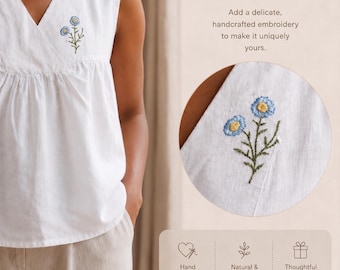BIRTH FLOWER EMBROIDERY Add-on | Christmas Gift for Her