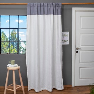 100% LINEN SHOWER Curtain  41 Color Option Natural European Linen Curtain for shower Ship From USA