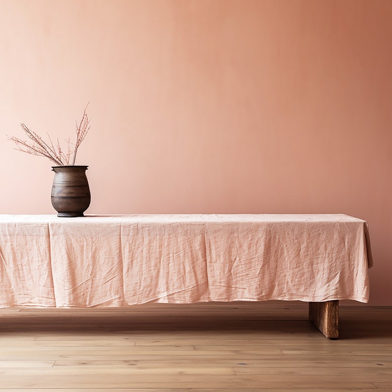 Linen Tablecloth, Handmade European Linen, Rectangle, Square, Round image 10