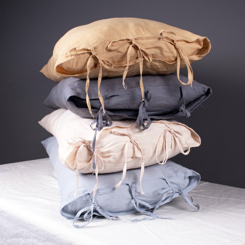 Lujosa funda de almohada corporal de lino largo con 41 opciones de color / funda de almohada de embarazo orgánica con lino certificado GOTS / almohada de maternidad imagen 5