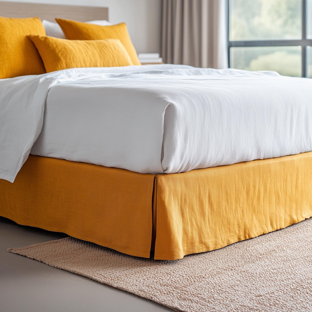 WWQQ Elastico Gonna Letto Bed Skirt Gonna per Letto con Bordo in Pizzo Bianco 135 Cm / 150 Cm / 180 Cm / 200 Cm Matrimoniale/Singola Nessuna Superficie del Letto ,A Prova