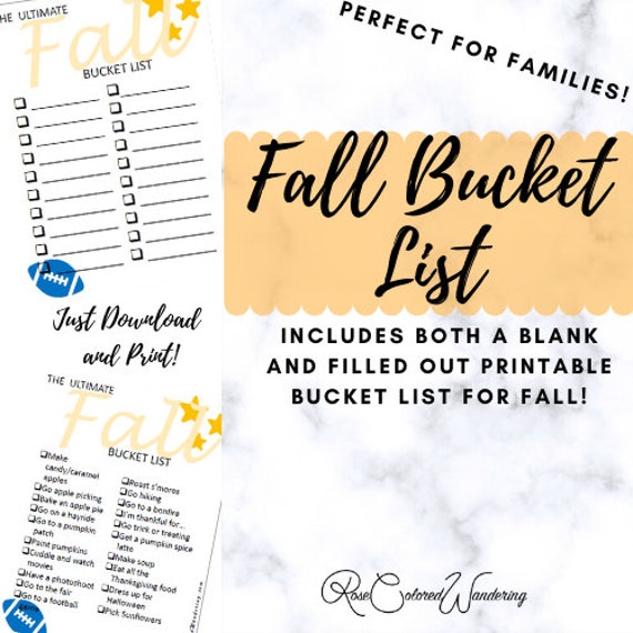 fall bucket list etsy