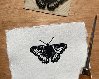 Mini Butterfly Lino Print