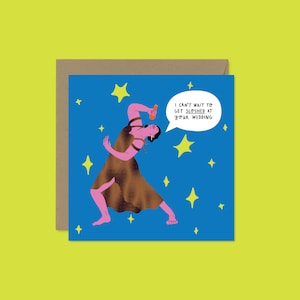 I Can&#39;t Wait to Get Sloshed at Your Wedding! Engagement Greeting Card, Funny, Wedding Shower, Proposal, Illustrated, Engaged, Eco-Friendly