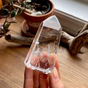AAA Quality Polished Genuine Lemurian Quartz Tower from Brazil