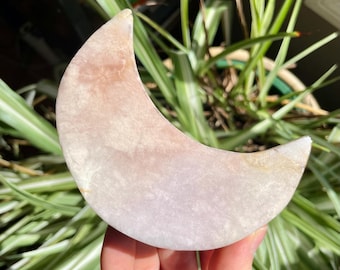 Polished Pink Amethyst Crescent Moon Shape from Brazil
