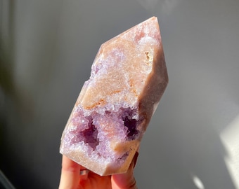 High Quality Druzy PURPLE/PINK AMETHYST Tower from Brazil
