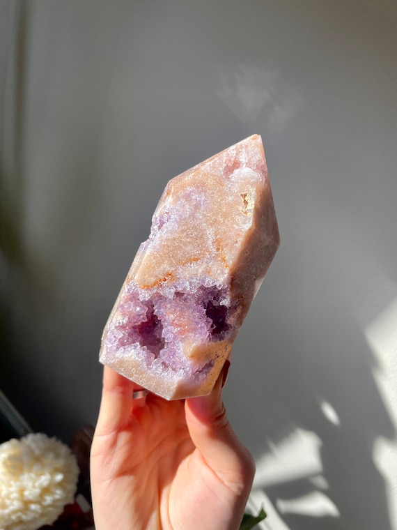 High Quality Druzy PURPLE/PINK AMETHYST Tower from Brazil