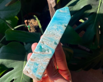 Extra High Grade BLUE ARAGONITE Tower from Pakistan