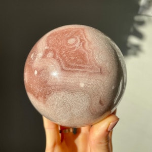 Large 2.65lb High Quality Pink Amethyst Sphere from Brazil
