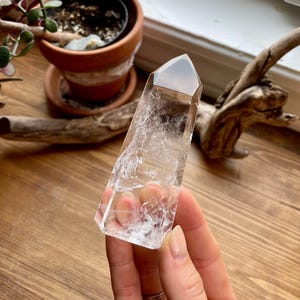 High Quality Polished Genuine Lemurian Quartz Tower from Brazil