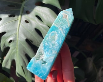 Extra High Grade BLUE ARAGONITE Tower from Pakistan