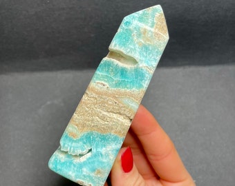 Extra High Grade BLUE ARAGONITE Tower from Pakistan