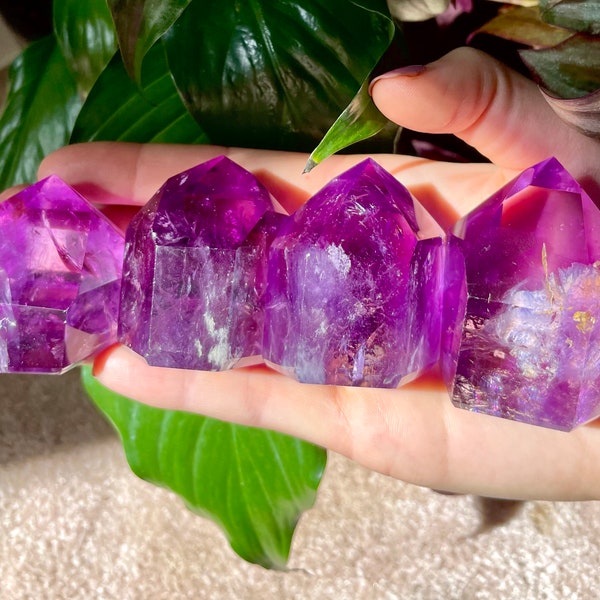 AAA-Grade GRAPE AMETHYST Towers from Brazil (1) – You Choose