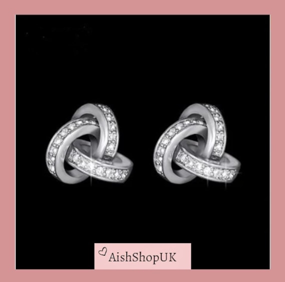 Shimmering knot 2024 stud earrings