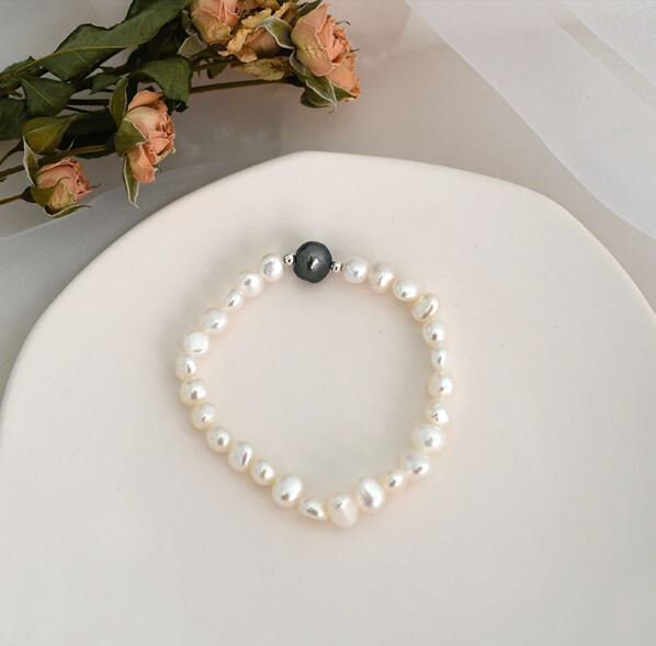 Natural Freshwater Pearl Bracelet White Pearl Bracelet - Etsy