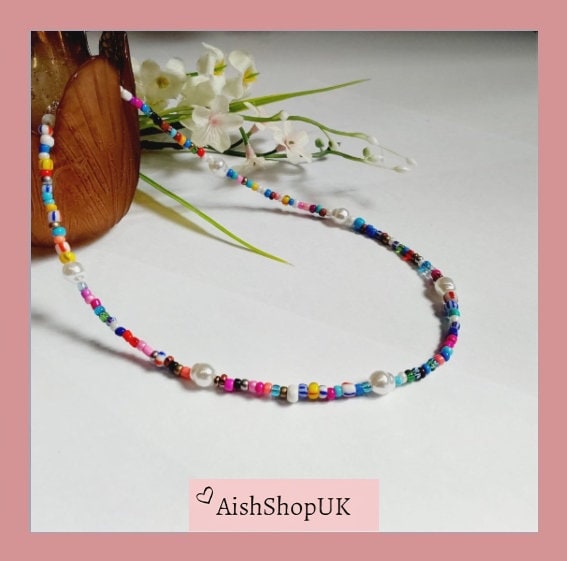 Beaded choker etsy top