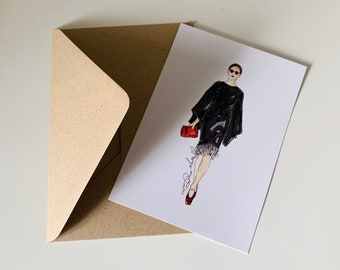 Best Wishes Feather Postcard A6 High Quality Print on smooth 350gsm Matt or 255gsm Gloss Card.