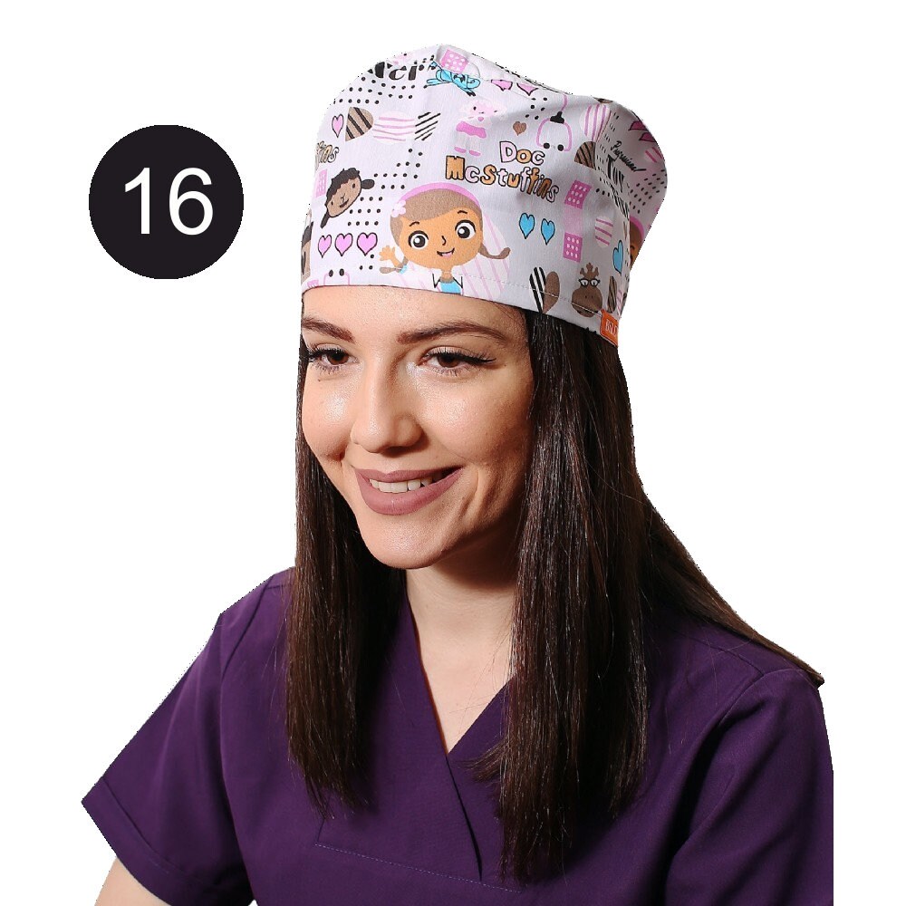 SET OF 3 UNISEX Scrub caps dentist cap Dental hygienist cap Etsy