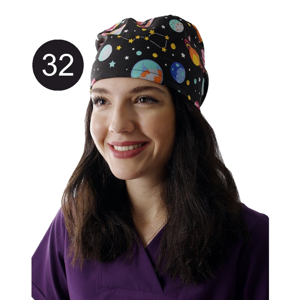 SET OF 2 UNISEX Scrub caps dentist cap Dental hygienist cap Etsy