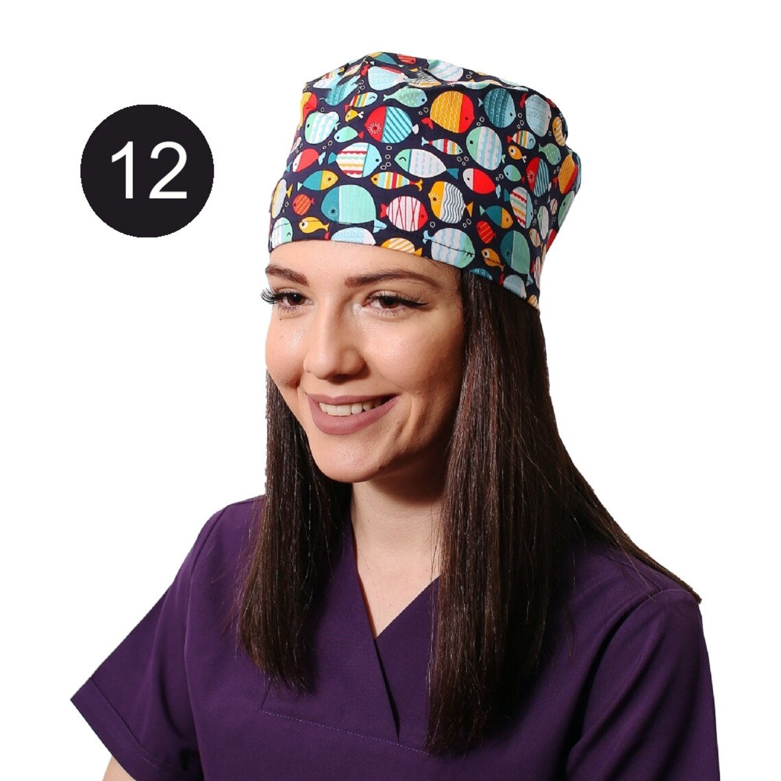 SET OF 5 UNISEX Scrub caps dentist cap Dental hygienist cap Etsy