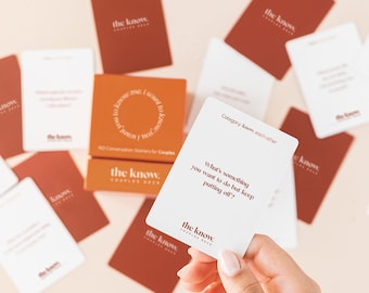 The Know Couple Conversation Starter Cards, Date Night Game, Relationship Gift