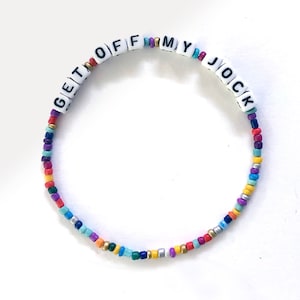 RHONY Real Housewives of New York / Get off my Jock  / Bethenny Frankel / Alphabet Bracelet