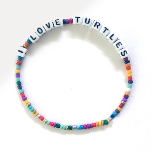 RHOBH Real Housewives of Beverly Hills / I love turtles/ Kim Richards  / Alphabet Bracelet