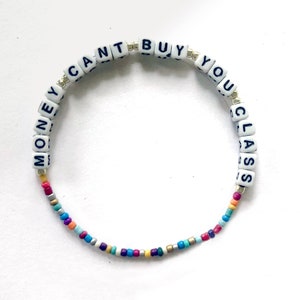 RHONY Real Housewives of New York / Money can&#39;t buy you class  / Luann Delessepps / Alphabet Bracelet
