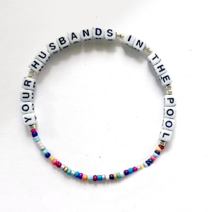 RHONJ Real Housewives of New Jersey  / Your husbands in the pool  /  Margaret Josephs /  Alphabet Bracelet