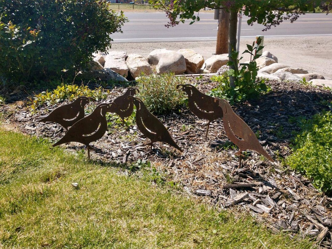Metal Quail Yard Art, Home Decor, Yard Decorations Buy 5 Get One Free