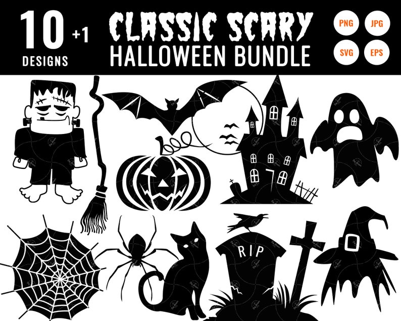 Download Classic Scary Halloween Bundle 2 svg files for cricut ...