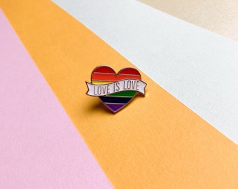 Coeur d’arc-en-| Badge pin | L’émail de la fierté LGBT | Progrès Pride Pin | Pin de revers LGBT | Broche d’arc-en-ciel