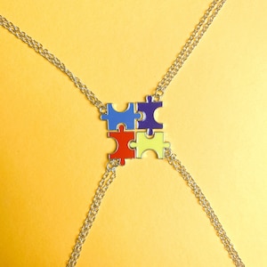 Friendship Necklace | For 1, 2, 3, or 4 | Puzzle Piece Charm | Jewellery for Friends | Necklace for 2 | Gift for Friends | Friend Necklace