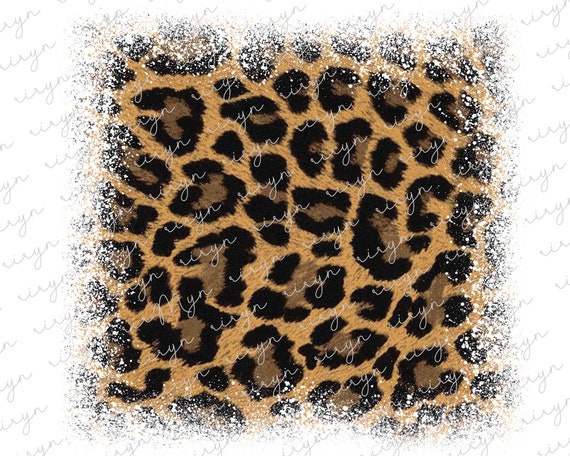 Distressed Leopard Background Png Background Splash Cheetah | Etsy