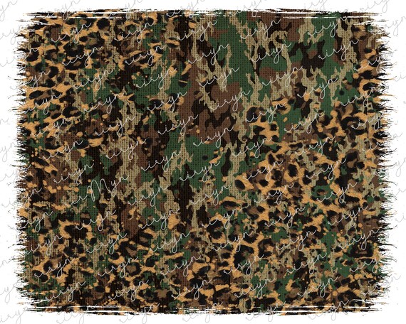 Camouflage Leopard Background Png Camo Frame Png Distressed Etsy