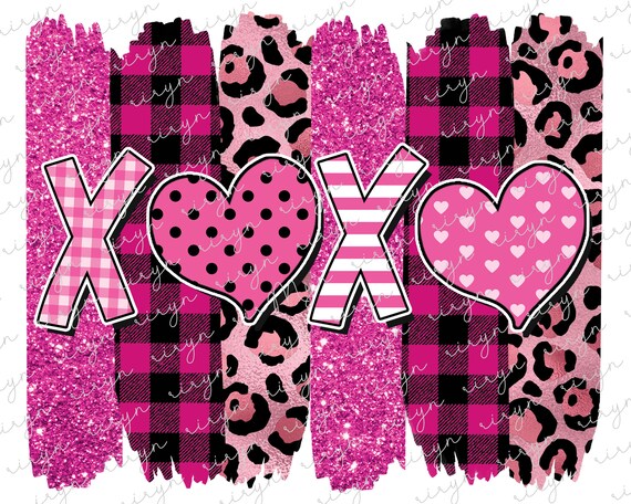 Digital Download Sublimation Valentines Sublimation Design LOVE XOXO ...