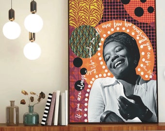 Know how amazing you are - Art poster - inspiration poster - Black art - Icon poster - Maya Angelou quote print