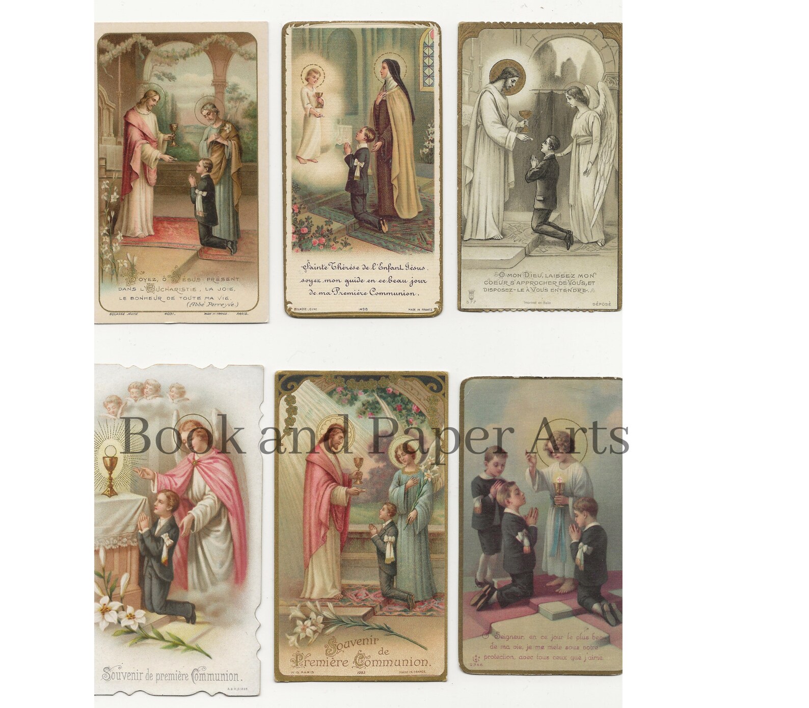 Vintage French Holy Cards Printables Digital 122 Cards Bible