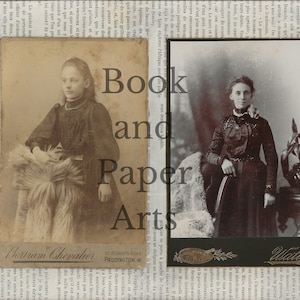 22 Stampable Vintage Cabinet Photo Scans 1880s + 6 Ornate Backs - Vintage Fashion Instant Ancestors Collage Junk Journal Mixed Media