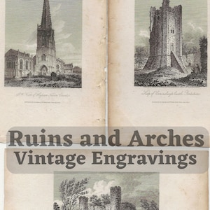 Ruins, Arches, and Old Churches, Vintage Printables of Old Ruins in ...