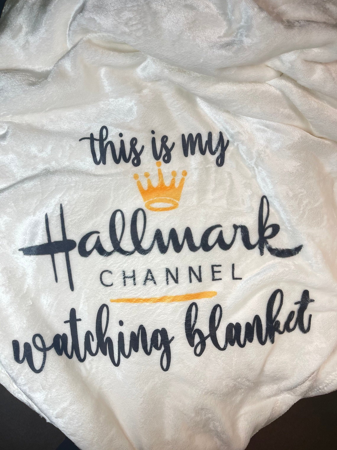 This is my Hallmark Channel Watching Blanket Mink Fleece Etsy