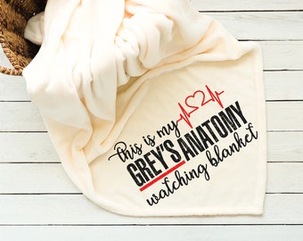 This is My Grey s Anatomy Watching Blanket Minky Blanket Etsy