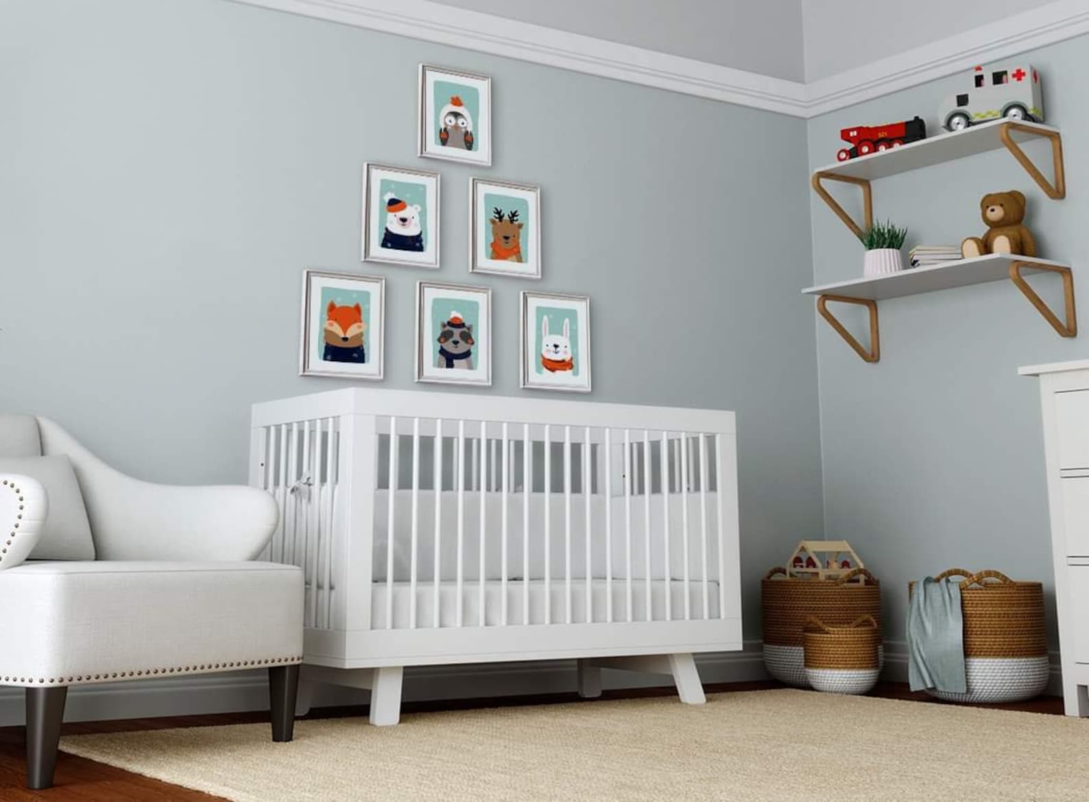 Baby Room Wall Art Decor Unlimited Sizes Set of 6 Printable Etsy